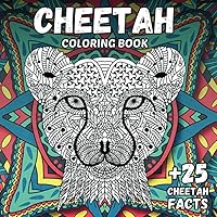 Cheetah Coloring Book: Stress Relief & Relaxation for Kid or Adult - Perfect Gift for Girl - Beautiful Wild Animal