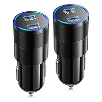 USB C Car Charger 40W, OKRAY 2-Pack Phone 15 Car Charger 2-Port Type C PD3.0 Fast Charging Car Phone Charger Cigarette Lighter Adapter Compatible for iPhone 15 Pro Max Plus 14, Galaxy S24 S23 Note 20