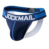 JOCKMAIL Jockstraps Athletic Supporter for Men Underwear Breathable Jock Straps Workout Sexy Thong g-String Sport