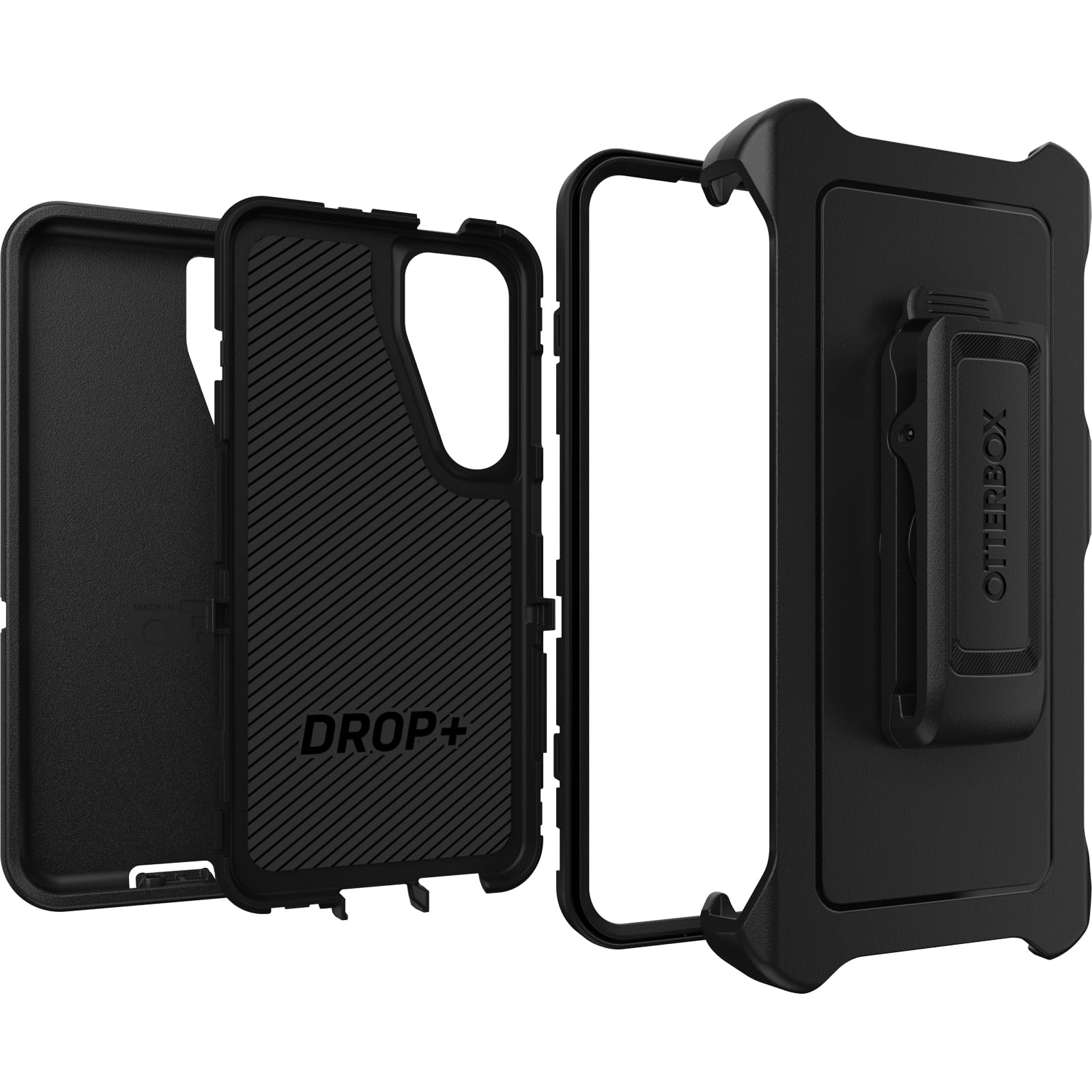 OtterBox Samsung Galaxy S24 Defender Series Case - Black, Rugged & Durable, with Port Protection, Includes Holster Clip Kickstand