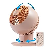 IRIS USA WOOZOO Fan with Remote, Oscillating Fan, Desk Fan, Table Air Circulator, Globe Fan, Fan for Bedroom, 5 Speeds, 82ft Max Air Distance, 4h Timer, 11 Inches, 90° Adjustable Tilt, Low Noise, Pink