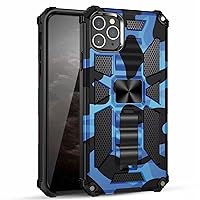 Men's Camouflage Magnetic Armor Phone Case iPhone 12 Pro MAX Back Cover iPhone 12 Shockproof Stand (Color : 04, Size : for iPhone 12Mini)