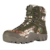 FREE SOLDIER Men's Waterproof Hiking Boots Tactical Work Boots Outdoor Lightweight Military Boots(Camo 8)