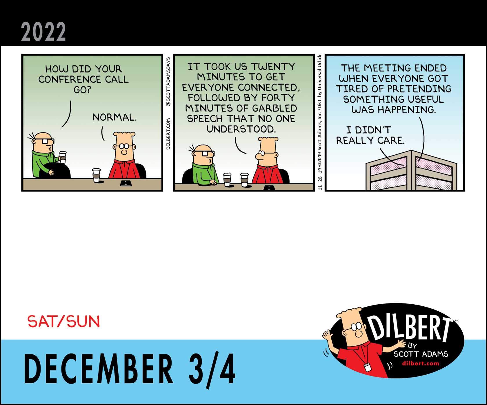 Dilbert 2022 Day-to-Day Calendar