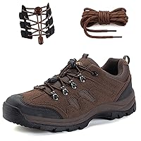 CC-Los Men's Waterproof Hiking Shoes Lace-Free Lightweight & Breathable No Tie Outdoor Work Shoes Size 7.5-14