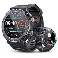 Smart Watch, 5ATM Waterproof Military Smart Watches for Men with Bluetooth Call (Answer/Dial Call), 1.39'' Outdoor Tactical Fitness Tracker Watch with 111 Sports Moeds for Android iOS