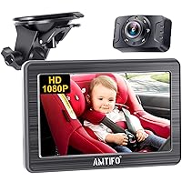 Baby Car Camera HD 1080P Monitor Kit Clear Night Vision Rear Facing Seat Infant Mirror Safety System AMTIFO A3