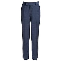 Boys' Flat Suit Dress Pant, Straight Leg Fit & Hemmed Bottom, Belt Loops & Functional Front Pockets