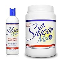 Silicon Mix Hidratante Shampoo 16 Oz and Hair Deep Treatment 60 Oz Combo by Silicon Mix