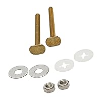 Fluidmaster 7111 Universal 3-Inch Bowl to Floor Bolts, Includes 2 Brass Bolts