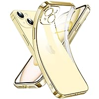 Supdeal Crystal Clear Case for iPhone 15 Plus, [Not Yellowing] [Camera Protection] [Military Grade Drop Tested] Transparent Shockproof Protective Phone Case Soft Silicone Slim Cover, 6.7