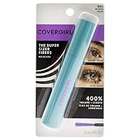 COVERGIRL Super Sizer Fibers Mascara, Black 805, 0.35 Ounce (Packaging May Vary) Volumizing Mascara with Brush