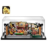 Acrylic Display Case for Collectibles Assemble Acrylic Display Box for Lego 21319 Building Kits Clear Acrylic Case for Display Action Figures Car Model Toys(Black,13.8*9.8*5.9 inch)