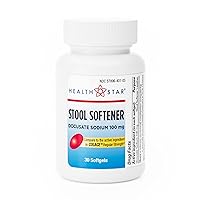 Stool Softener Docusate Sodium 100 mg, Laxative, 30 Count (Pack of 1)