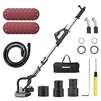 Drywall Sander,750W Electric Drywall Sander 7 Variable Speed 900-1800 RPM Sander with LED Light, 14 Pcs Sanding discs, Extendable Handle, Black, 6.5A
