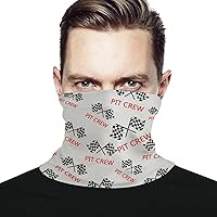 Racing Car Pit Crew Checkered Flag Soft Face Mask Neck Gaiter Warmer Face Cover Soft Scarf Cooling Bandanas Headwear