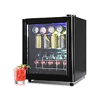 Beverage Fridge, 75 Cans Mini Fridge, Beverage Refrigerator with Adjustable Shelving and Glass Door for Soda Beer or Wine, Perfect for Home/Bar/Office