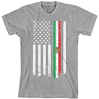 Threadrock Men's Mexican American Flag T-Shirt