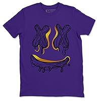 12 Field Purple Design Printed Smile Doodle Sneaker Matching T-Shirt