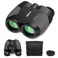 Compact Binoculars for Adults and Kids, 12x25 Small Binoculars with Low Light Vision for Bird Watching, Theater and Concerts, Hunting and Sport Games