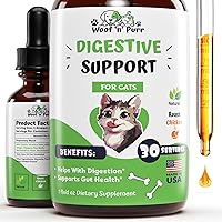 Cat Digestive Support - Digestive Enzymes for Cats - Cat Digestive Probiotic - Cat Digestion Aid - Cat Digestion - Digestive Enzyme for Cats - Cat Digestive Enzyme - Cat Digestive Supplement - 1 fl oz
