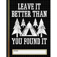 Leave It Better Than You Found It Notebook: Funny Scout Leader Gifts for Women Great Ideas for Scout Leaders Graduation Appreciation Thank Gag Gifts for Women Men Dad Mom Scouting school