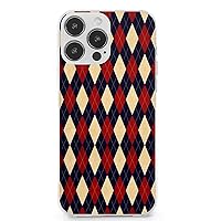 iPhone13 Red and Blue Plaid Phone Case Case for iPhone 13 Series, Shockproof Protective Phone Case Slim Thin Fit Cover Compatible with iPhone, iPhone13 Pro Max