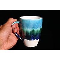Rain forest mug, pottery mug, handmade ceramic mug, Ready to ship, coffee mug pottery, Custom mugs, Unique mug, unique gift