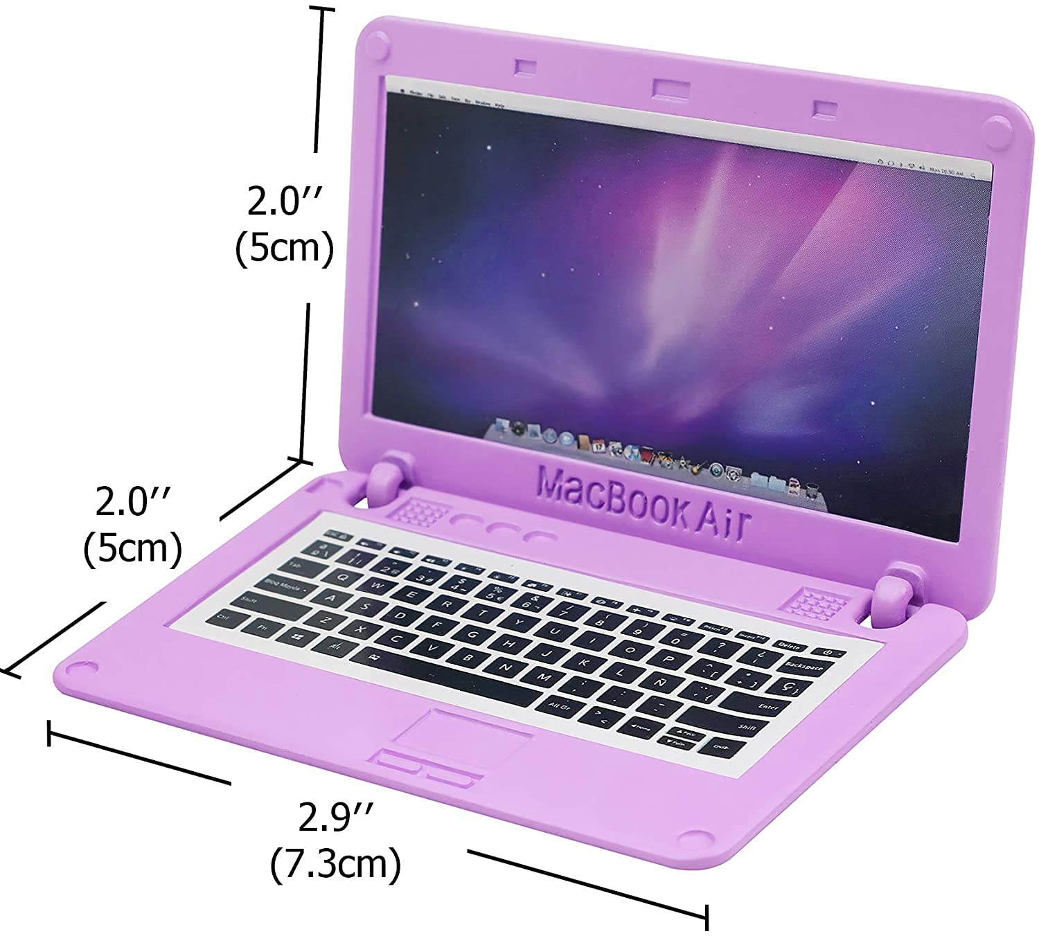 ANNI STAR Miniature Laptop Computer Tablet Toy Phone and Coffee Juice for 11½ inch Dolls Accessories, 1:6 Scale Dollhouse Accessories Dolls Playsets