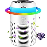 Afloia Mini Air Purifiers for Bedroom with 7 Colors Light & Fragrance Sponge for Home Office Living Room, Small Desktop Air Purifier for Pet Dander Mold Pollen Odor Smoke Dust