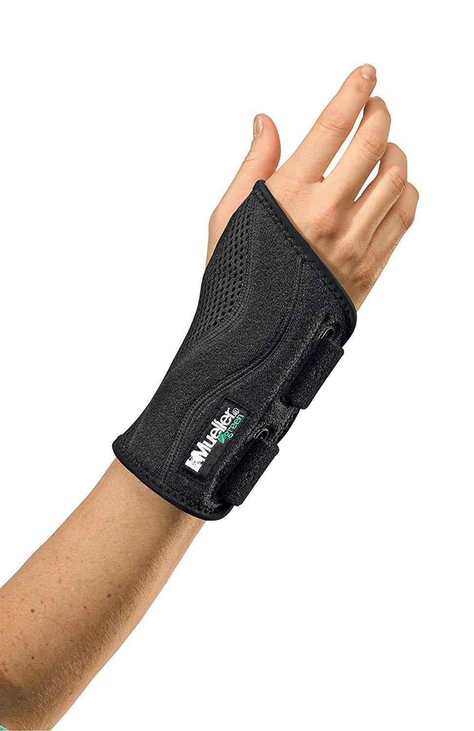 Mueller Green Fitted Wrist Brace, Left, LG/XL