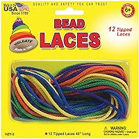 Pepperell Creative Beading Cords, 45-Inch, Assorted Colors, 12 Per Package