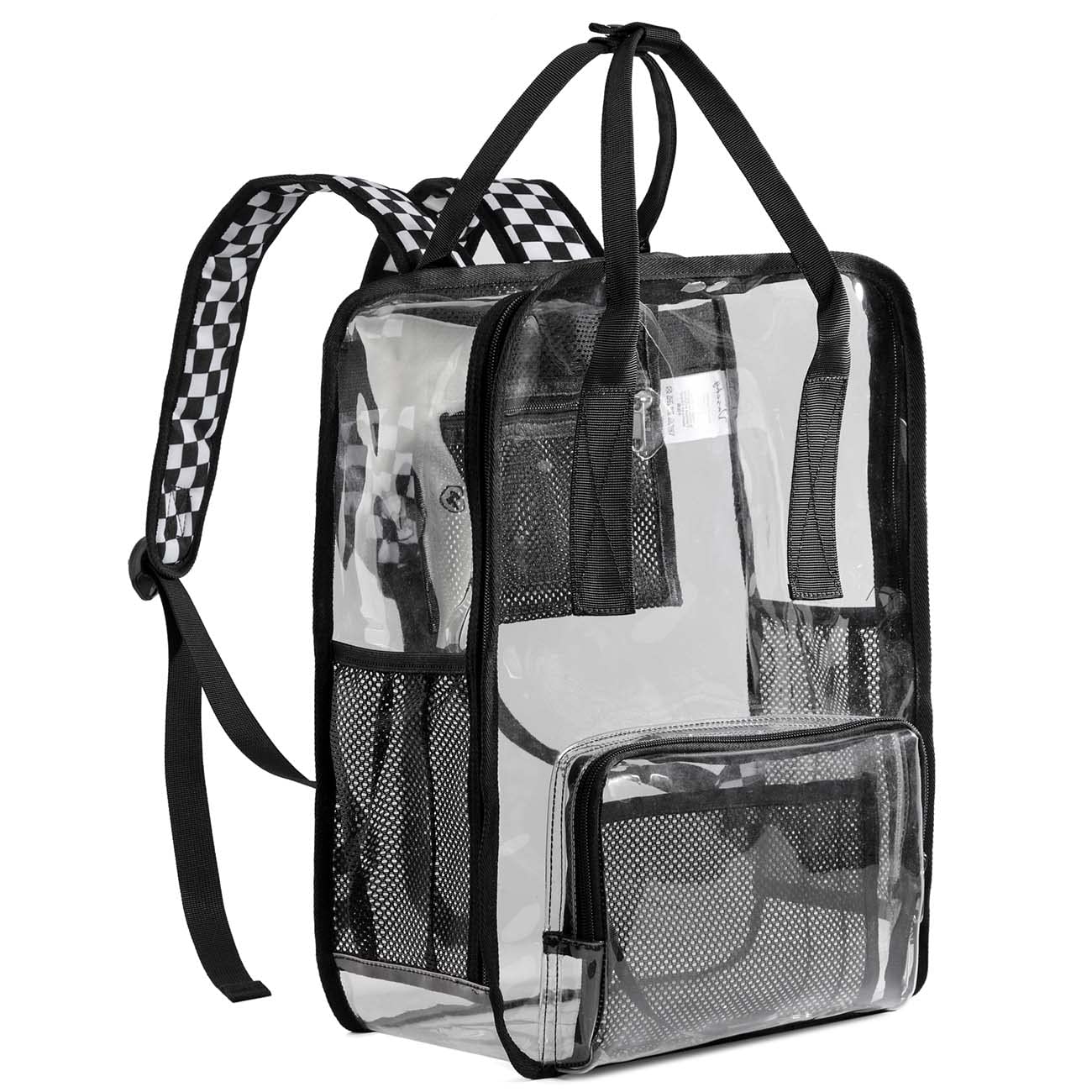 VASCHY Clear backpack, HeavyDuty Transparent See Through School Backpack BookBag