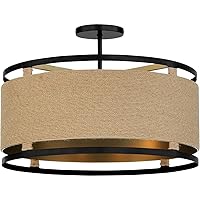 Minka Lavery 3869-726 Windward Passage Natural Rope Drum Semi Flush Ceiling Light, 4-Light 240 Total Watts, 14