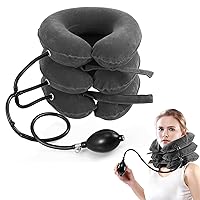Cervical Neck Traction Device, Neck Stretcher, Neck Traction Device for Neck Pain Relief, Cervical Neck Traction Device, Inflatable Neck Brace & Neck Decompression(Gray)
