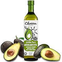 Chosen Foods 100% Pure Avocado Oil, Keto and Paleo Diet Friendly, Kosher Oil for Baking, High-Heat Cooking, Frying, Homemade Sauces, Dressings and Marinades (33.8 fl oz)