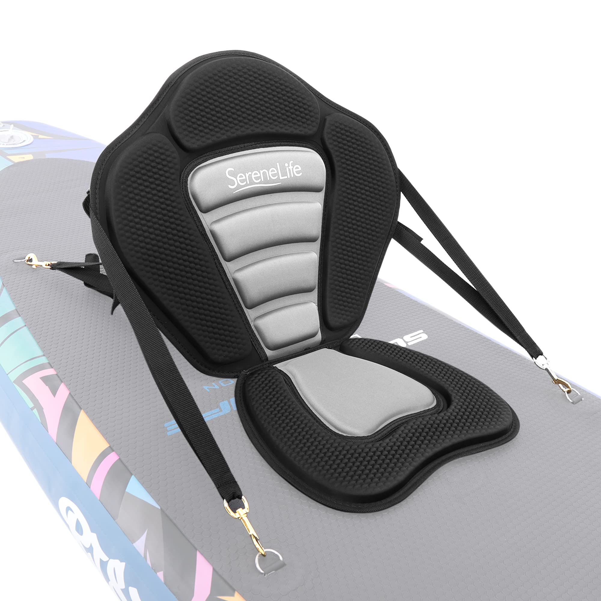 Detachable Universal Paddle-Board Seat - Adjustable Paddle Board Seat, Form-Fitting Design for All Body Sizes, Large & Small, Compatible for Kayaks, Rowboats, Fishing Boats - SereneLife SLSUPST15