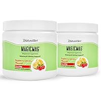 NaturalSlim Magicmag Pure Magnesium Citrate Powder Stress, Constipation, Muscle, Heart Health, and Sleep Support | Raspberry Lemon Magnesium Supplement - 8oz Drink Mix (2 Pack)