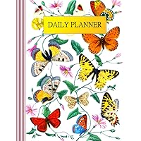 Daily Planner: Butterfly and Moth Large Daily Planner, Designed for Productivity and Organization. Perfect for Work, Home or School. Large, 8.5x11, 200 Total Daily Personal Planner Pages.