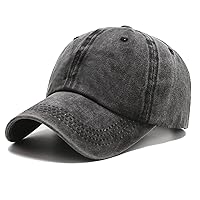 JYxingchi Vintage Washed Distressed Cotton Dad Hat Baseball Cap Adjustable Trucker Unisex Hats