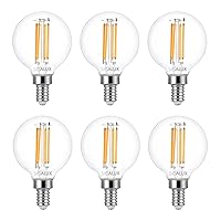Sigalux Candelabra LED Light Bulbs Dimmable, E12 60 Watt Chandelier Light Bulbs, G16.5 Candle Light Bulbs, 2700K Warm White,500LM E12 LED Bulb for Chandeliers, Ceiling Fan, Pendant, 6 Pack