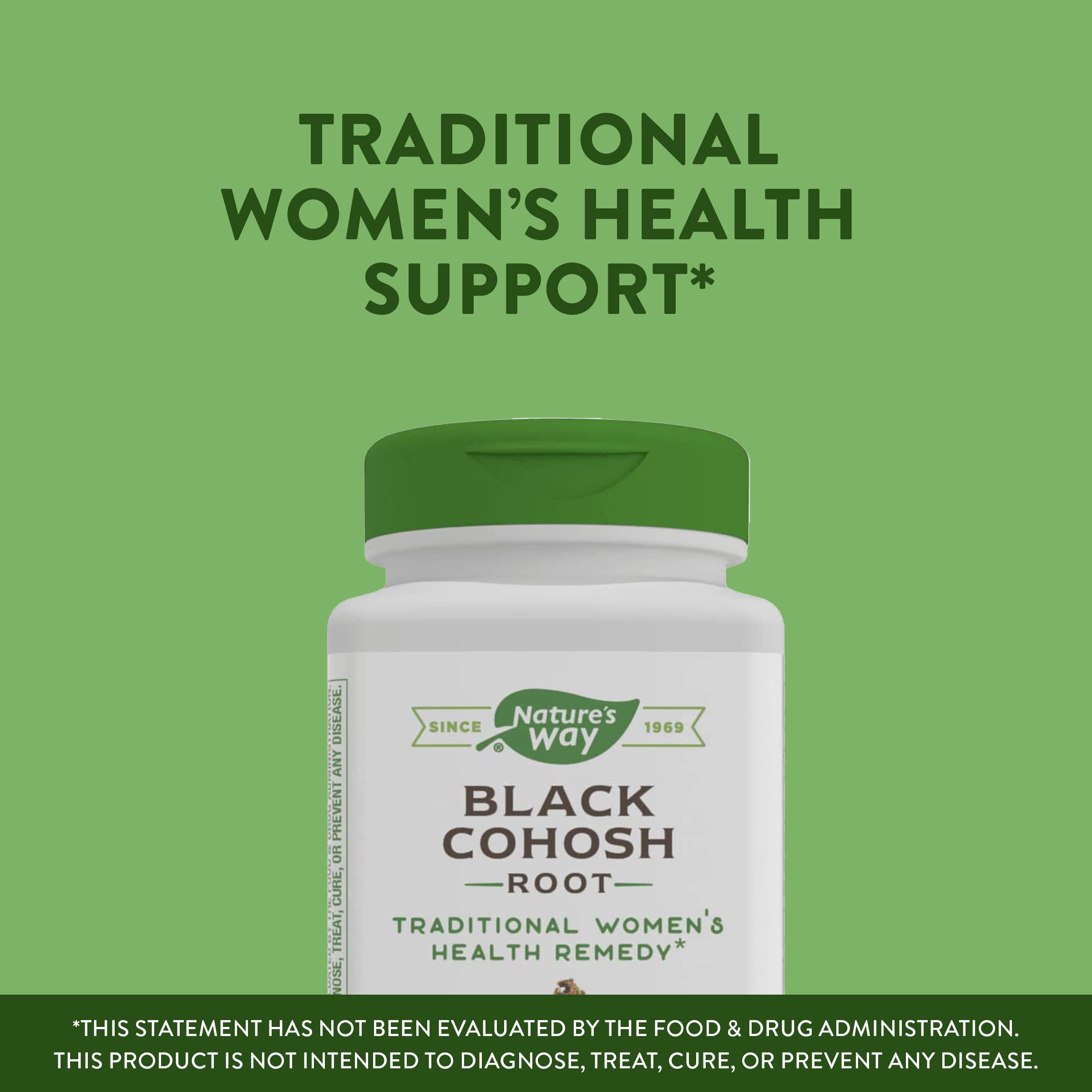 Nature's Way Black Cohosh Root, Traditional Support for Women's Health*, 540 mg, 180 Vegan Capsules & Premium St. John’s Wort Herb, Promotes A Positive Outlook*, 700 mg per serving, 180 Vegan Capsules
