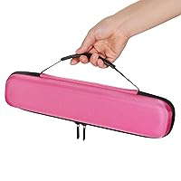 Travel Case for Hair Straightener Bag Hot Tools Curling Iron Travel Straightener Case Electric Hot Comb Flat Iron Hair Straight Styler (Only Case, Pink)