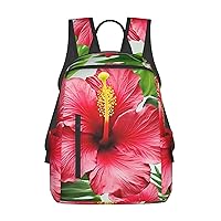 Laptop Backpack 14.7 Inch with Compartment Hibiscus Flower Laptop Bag Lightweight Casual Daypack for Travel