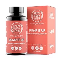 Pump It Up Lactation Supplement – Powerful Gentle All-Natural Herbal Breastfeeding Postnatal Vitamins Support Easier, Faster Let Down, Abundant Supply, Relaxation, Colic and Gas Relief, 60 Ct