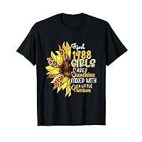 April 1988 Girls Are Sunshine Mixed With Hurricane Birthday T-Shirt