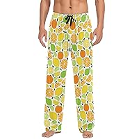 ALAZA Men's White Leopard Spots on Rainbow Sleep Pajama Pant