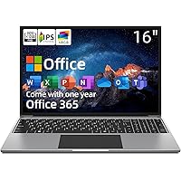 jumper Laptop with Office 365, 16 Inch 93% Screen-to-Body, 4GB DDR4 128GB Notebook, Intel Celeron J4105 Laptops, FHD IPS Display, 38WH Battery, Four Stereo Speakers, Dual-Band Wi-Fi.