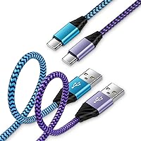 Android Auto USB C Cable Type C Charger USB Data Transfer Cable Fast Charging for Samsung Galaxy A53/A03S/A13/A73/A52S/S22 Ultra/S21+/S21FE/S20/S10 Plus/S9/A10e/A51/A71/A33/A32/A42/A12/A11, 3FT 2Pack