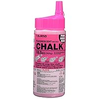 TAJIMA Micro Chalk - Fluorescent Pink 10.5 oz (300g) Ultra-Fine Snap-Line Chalk with Durable Bottle & Easy-Fill Nozzle - PLC2-FP300